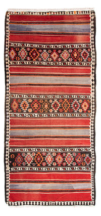 Loper Kelim tapijt - Oud - 310 x 140 cm - veelkleurig