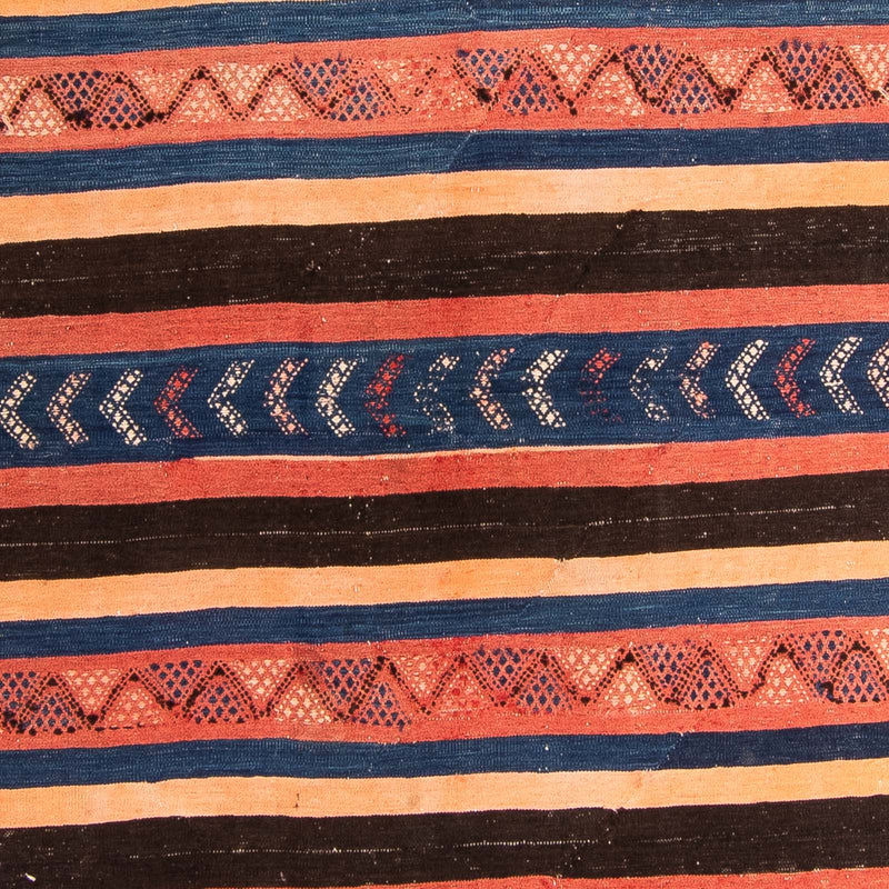 Loper Kelim tapijt - Oud - 345 x 130 cm - veelkleurig