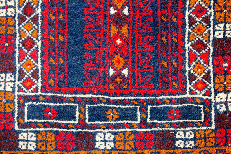 Baluch tapijt - 123 x 75 cm - veelkleurig