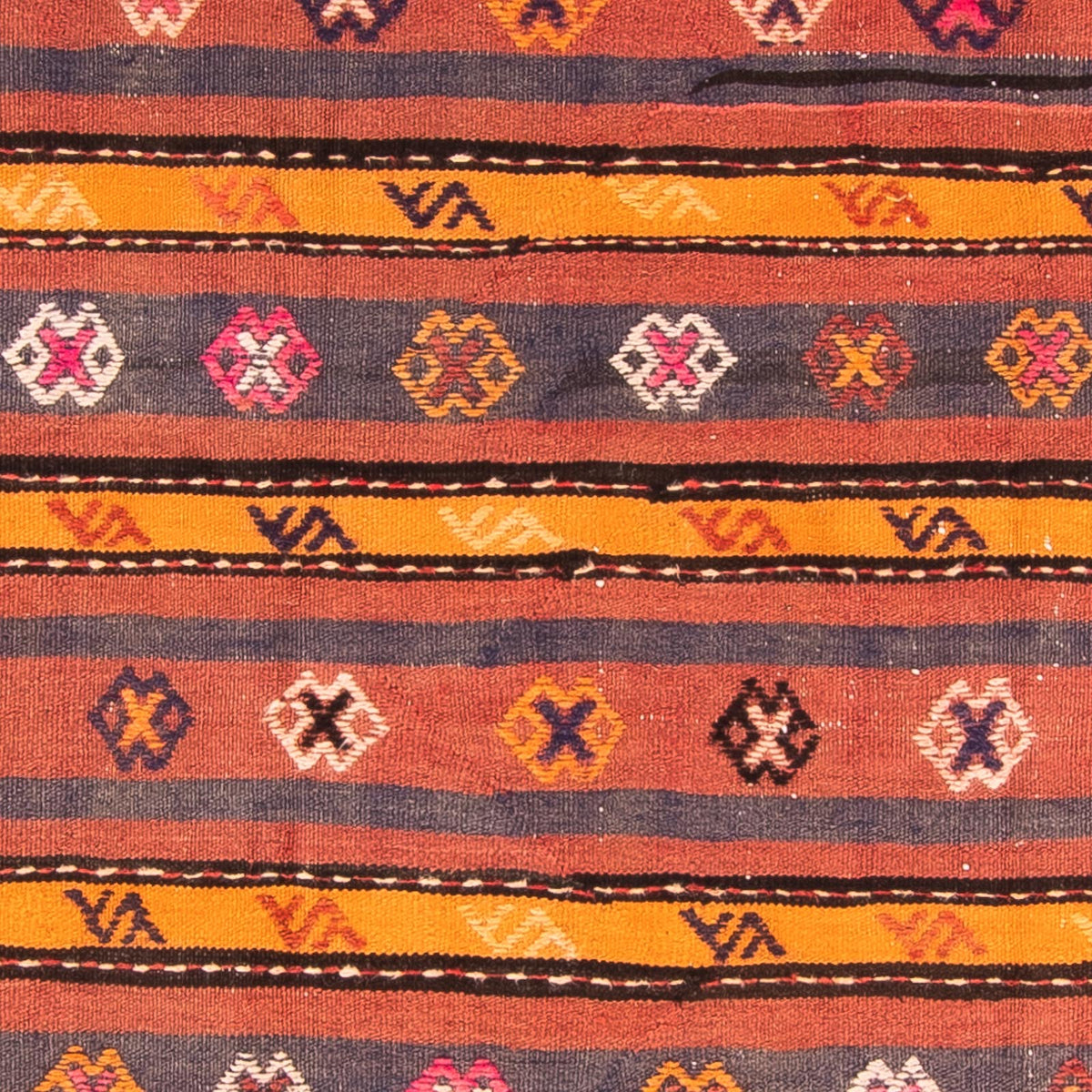 Kelim tapijt - Oud vierkant  - 185 x 150 cm - veelkleurig