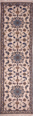 Loper Perzisch tapijt - Nain - Koninklijk - 290 x 85 cm - beige