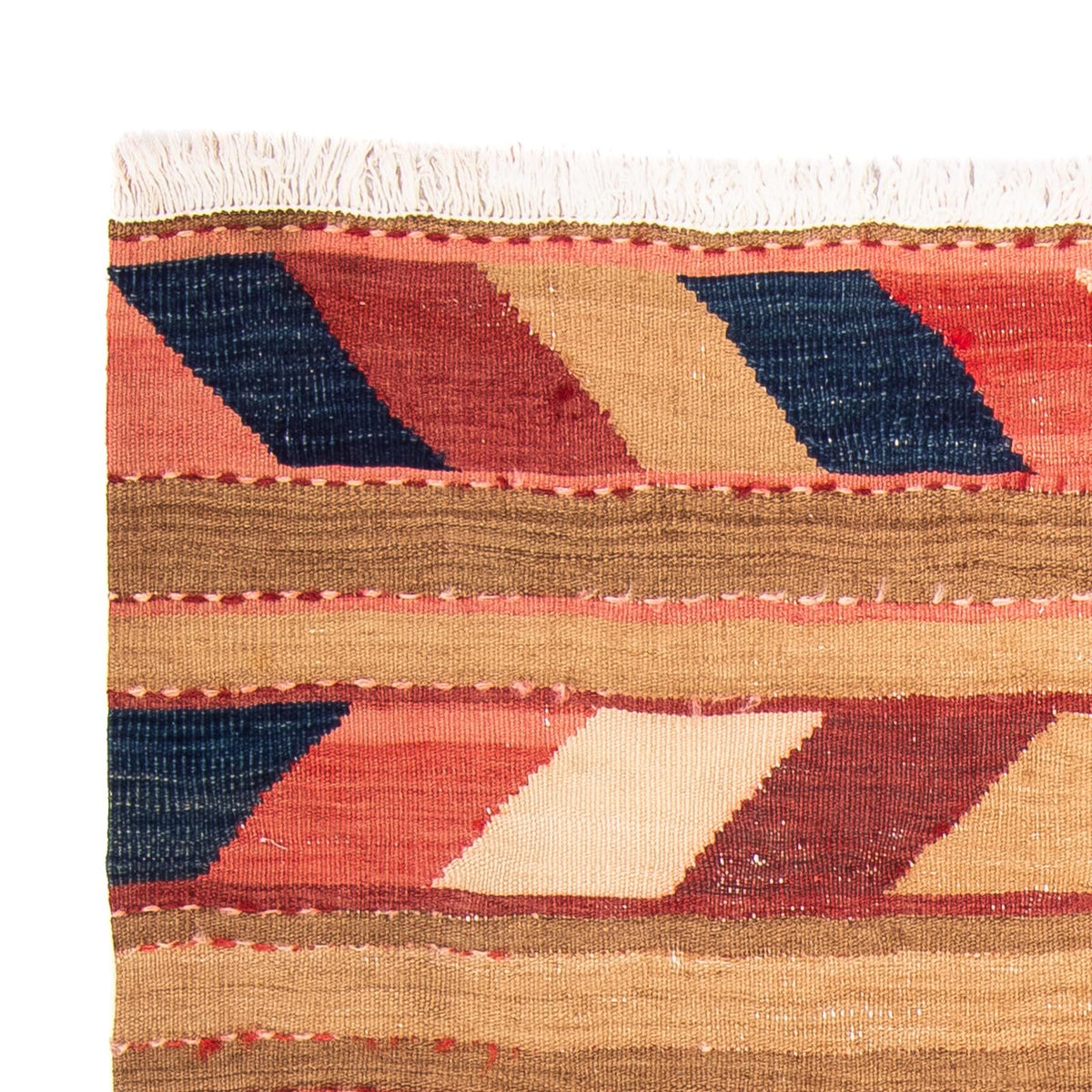 Kelim tapijt - Oud - 130 x 110 cm - veelkleurig