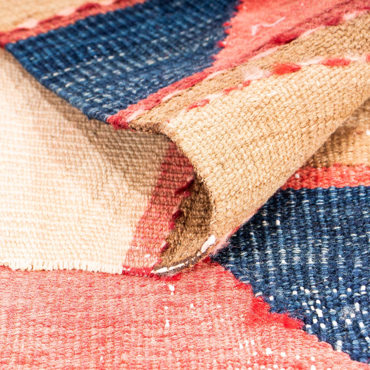 Kelim tapijt - Oud - 130 x 110 cm - veelkleurig