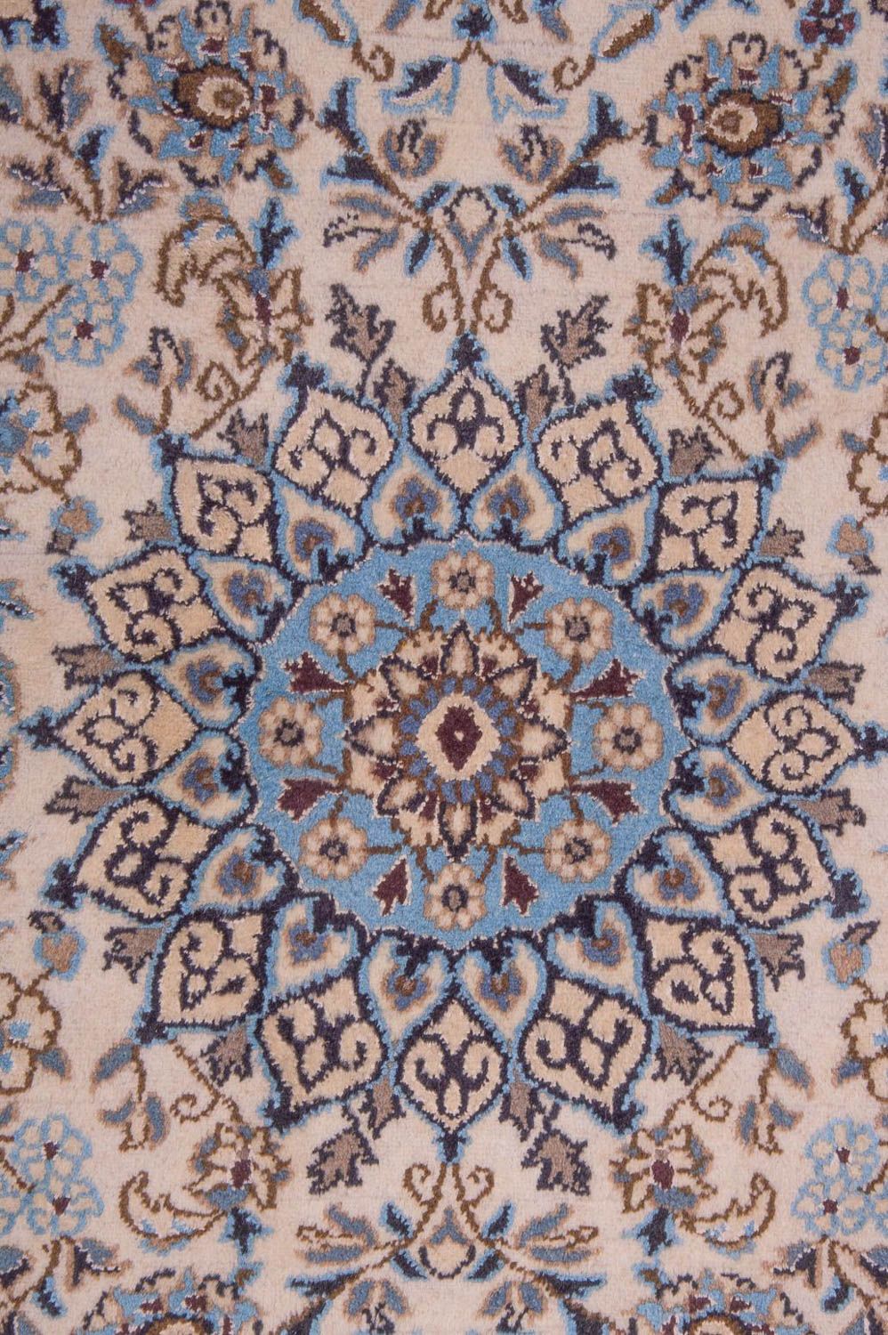 Loper Perzisch tapijt - Nain - Koninklijk - 295 x 81 cm - beige