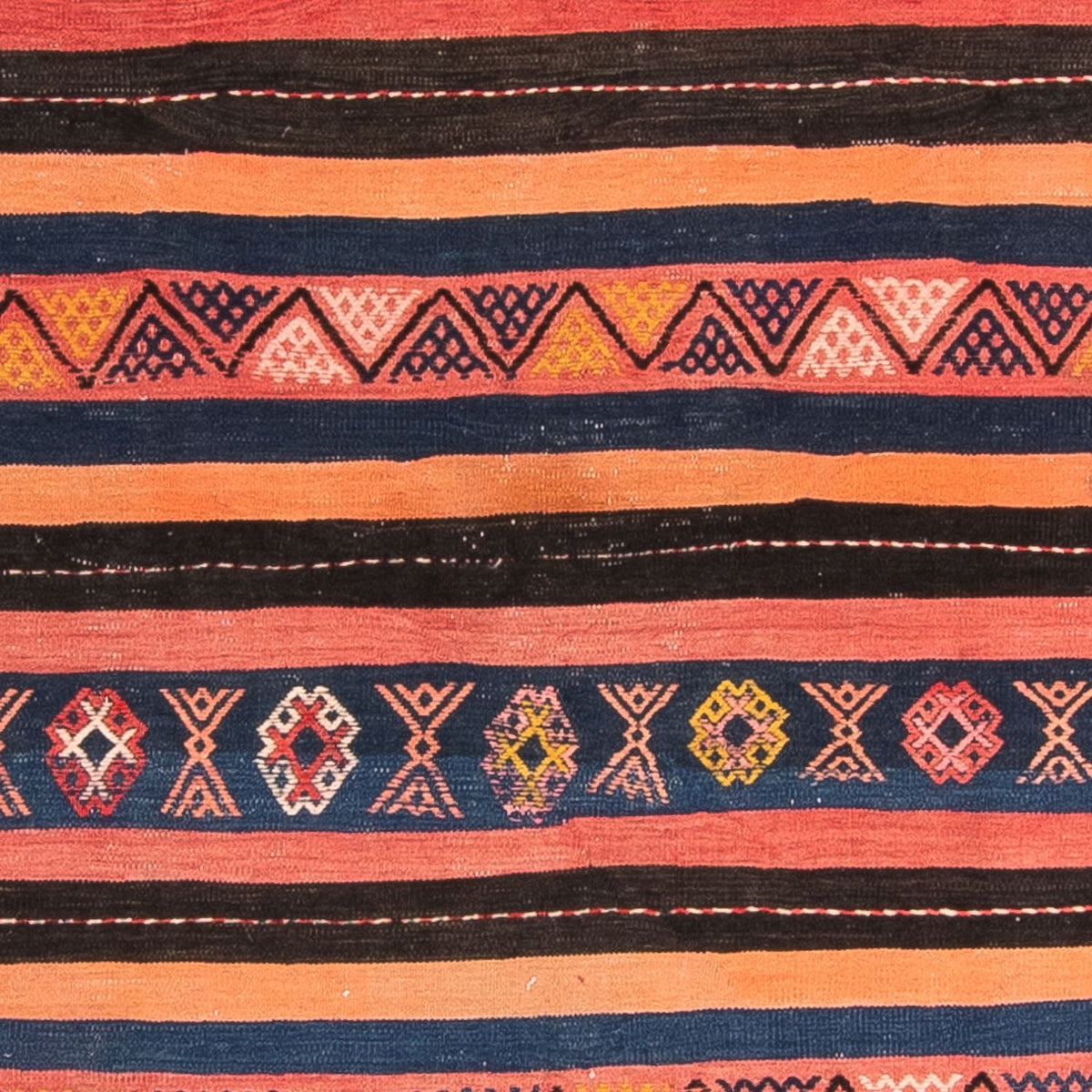 Kelim tapijt - Oud vierkant  - 180 x 150 cm - veelkleurig