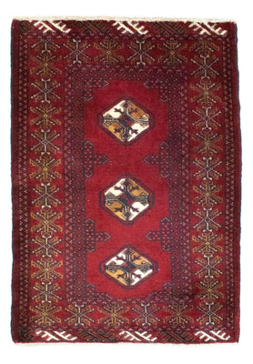 Turkaman tapijt - 90 x 76 cm - rood