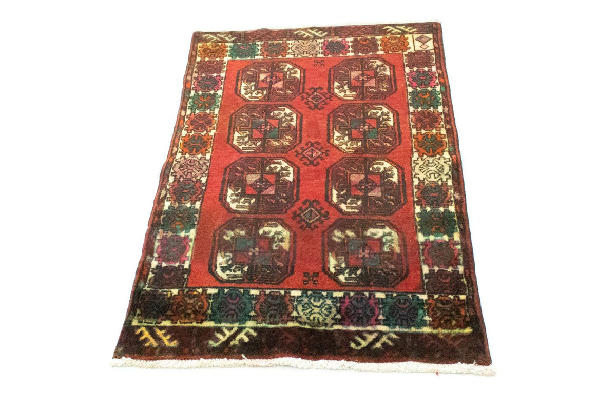 Turkaman tapijt - 100 x 67 cm - rood