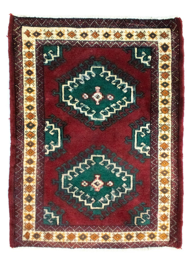Turkaman tapijt - 87 x 64 cm - rood