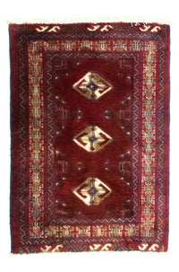 Turkaman tapijt - 86 x 62 cm - rood