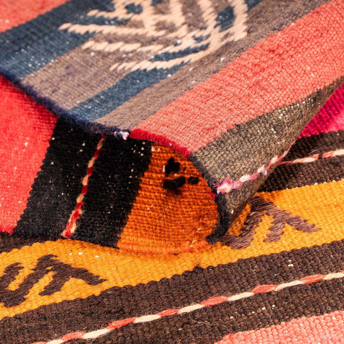 Kelim tapijt - Oud - 150 x 135 cm - veelkleurig