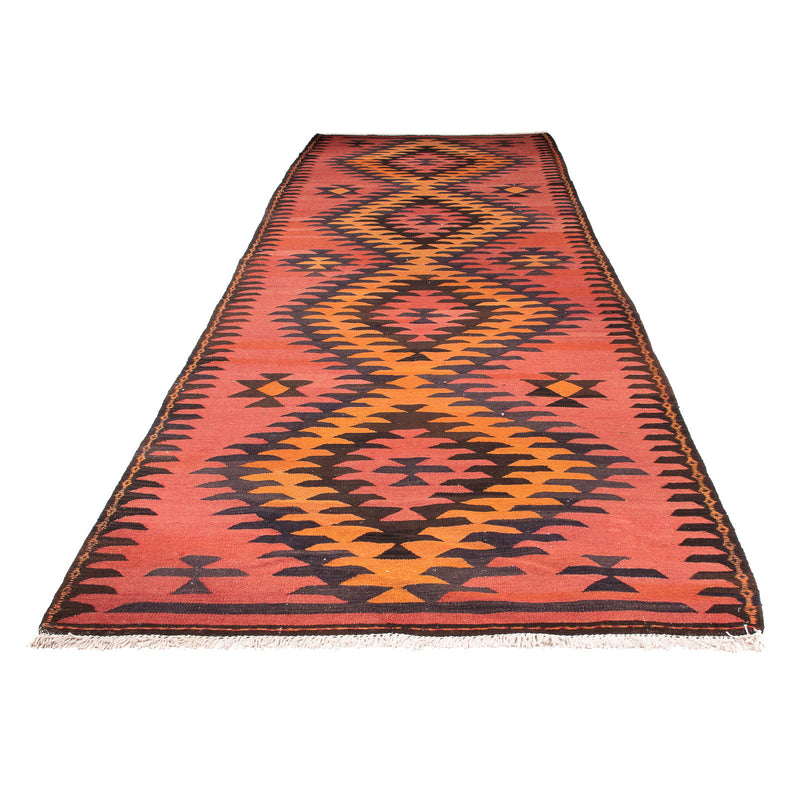 Loper Kelim tapijt - Oud - 400 x 140 cm - licht rood