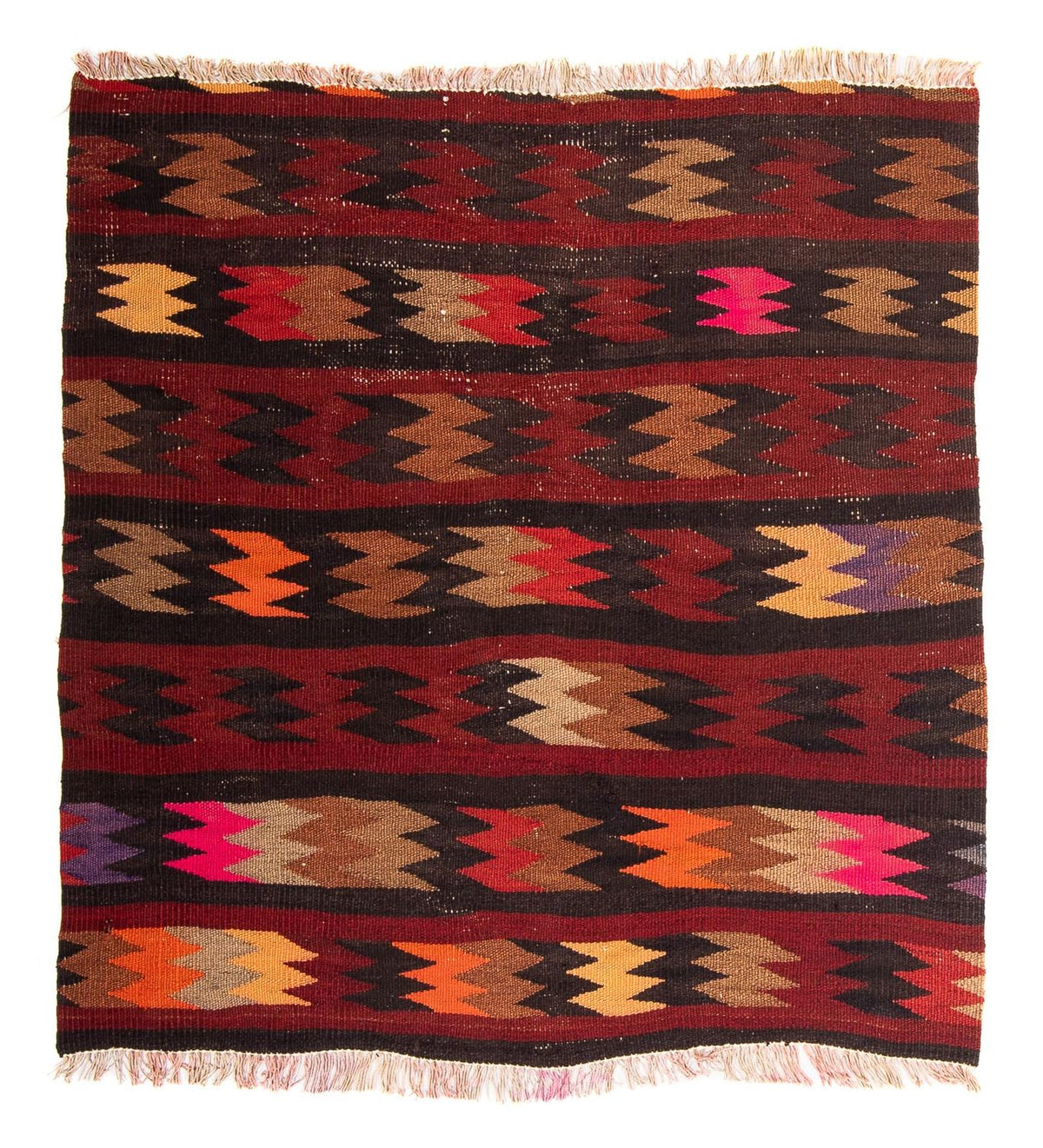 Kelim tapijt - Oud - 90 x 85 cm - veelkleurig