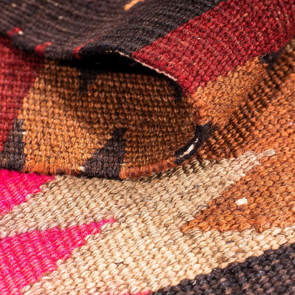 Kelim tapijt - Oud - 90 x 85 cm - veelkleurig