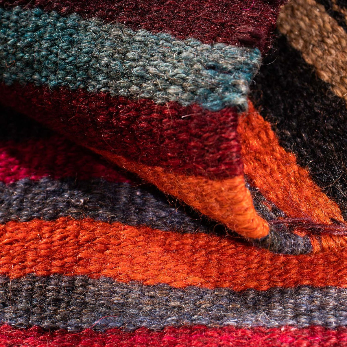 Loper Kelim tapijt - Oud - 115 x 47 cm - veelkleurig