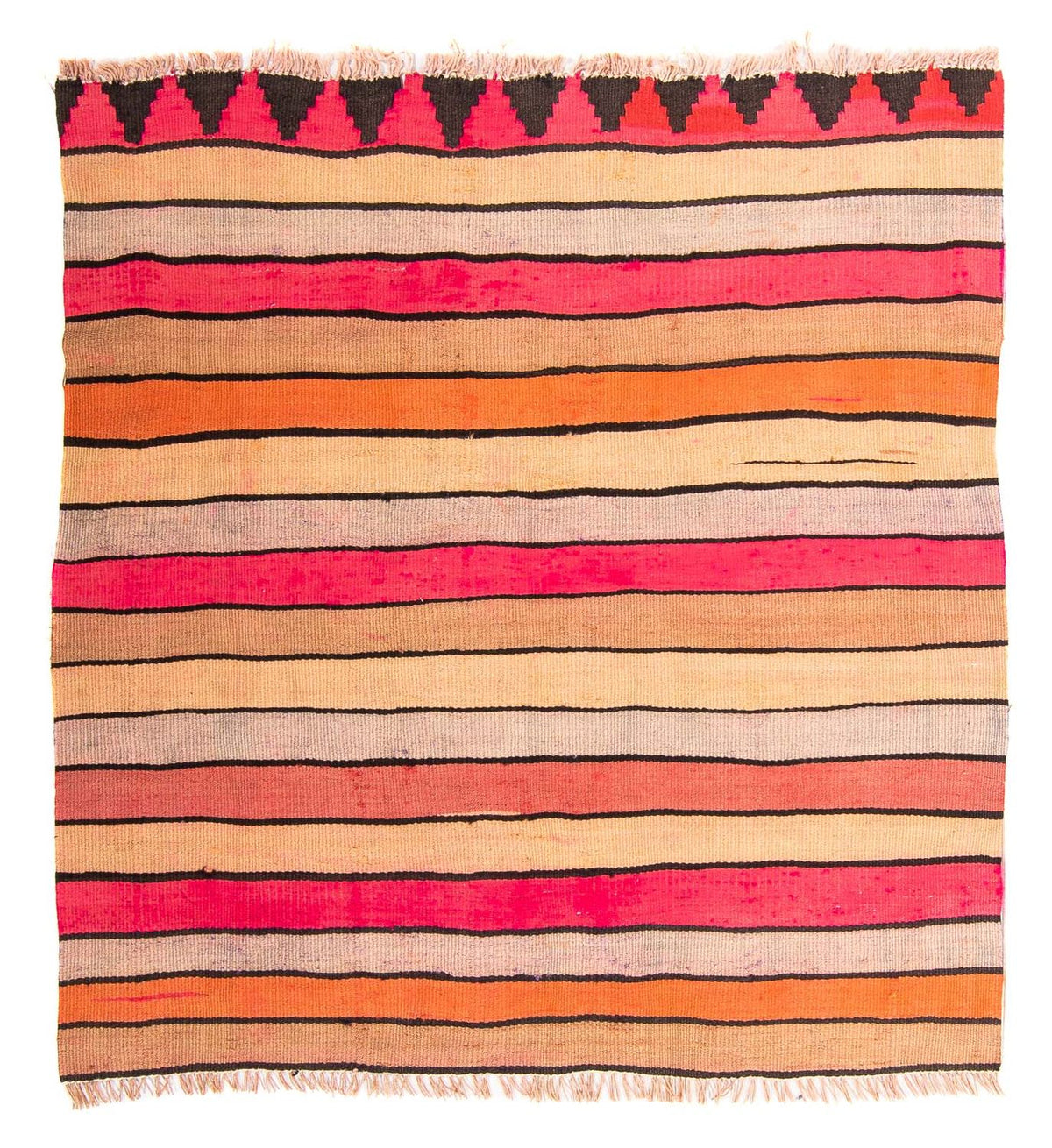 Kelim tapijt - Oud vierkant  - 120 x 110 cm - veelkleurig