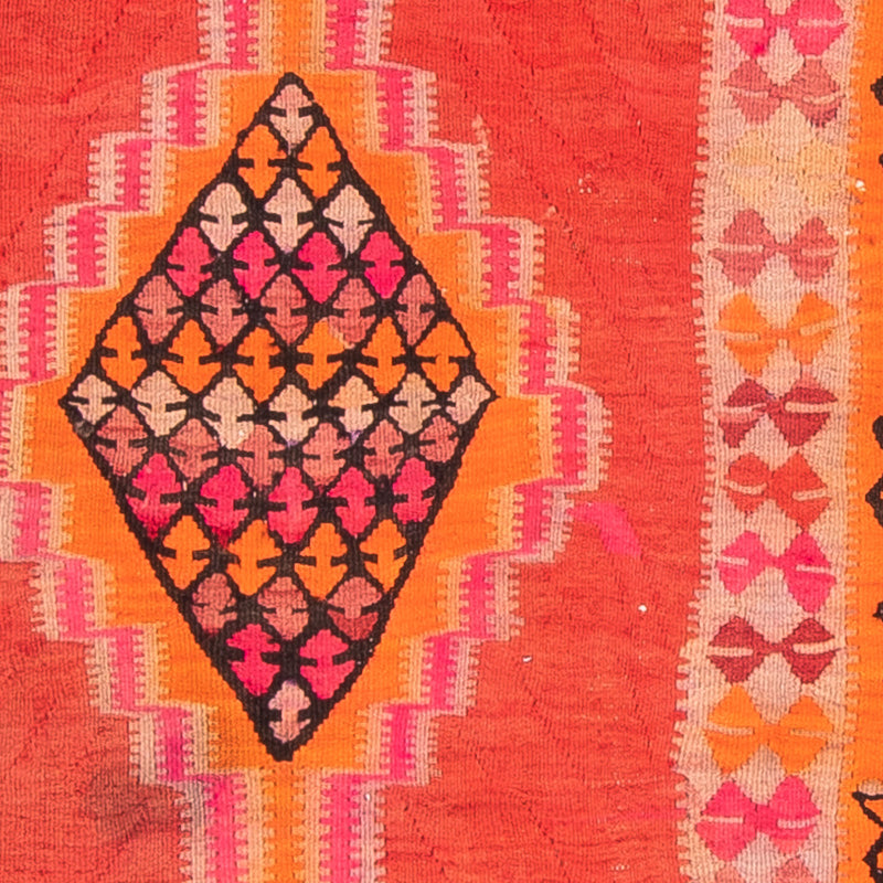 Loper Kelim tapijt - Oud - 355 x 90 cm - veelkleurig