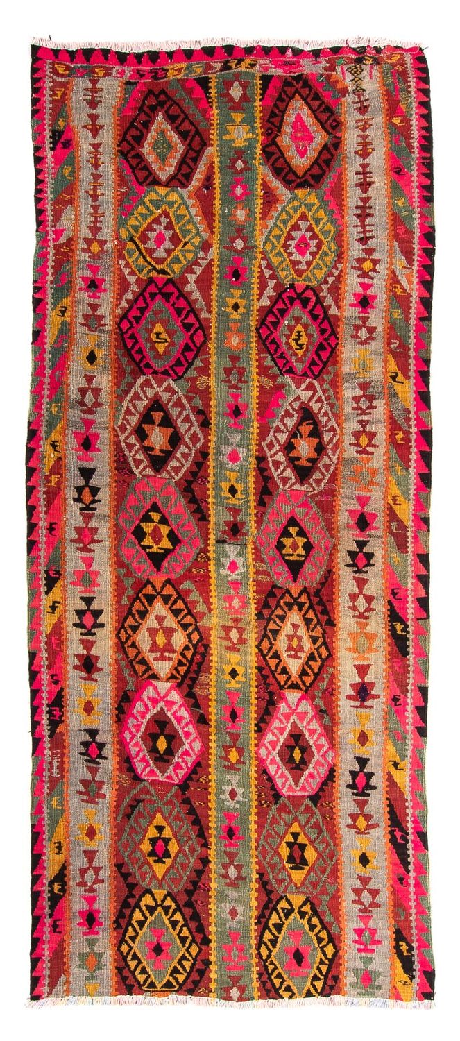 Loper Kelim tapijt - Oud - 280 x 112 cm - veelkleurig