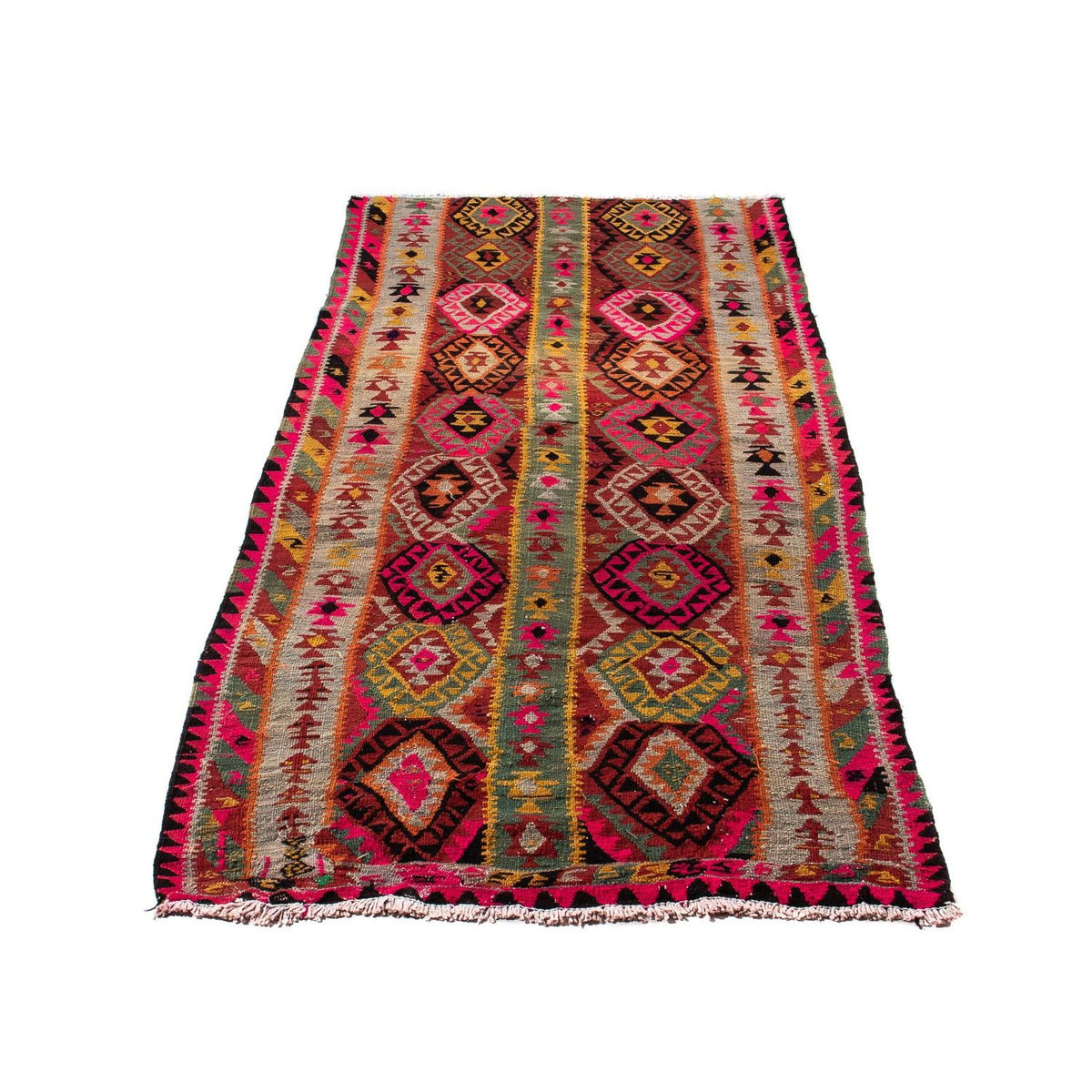 Loper Kelim tapijt - Oud - 280 x 112 cm - veelkleurig