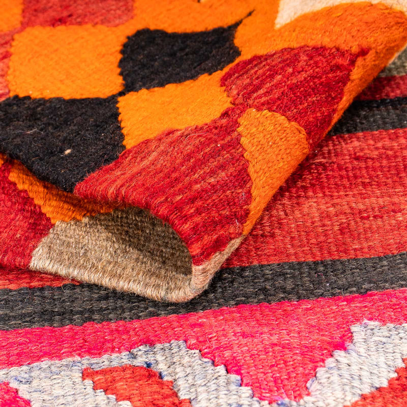 Loper Kelim tapijt - Oud - 370 x 130 cm - veelkleurig