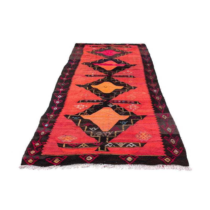 Loper Kelim tapijt - Oud - 365 x 150 cm - veelkleurig