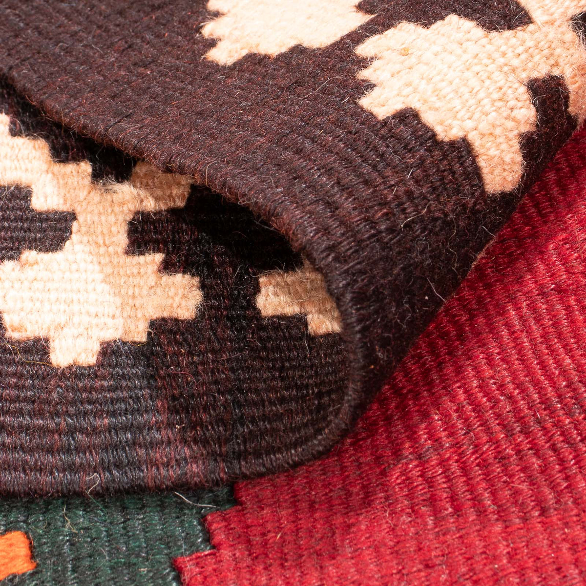 Loper Kelim tapijt - Oud - 440 x 124 cm - donkerrood