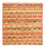 Designer tapijt vierkant  - 59 x 58 cm - oranje