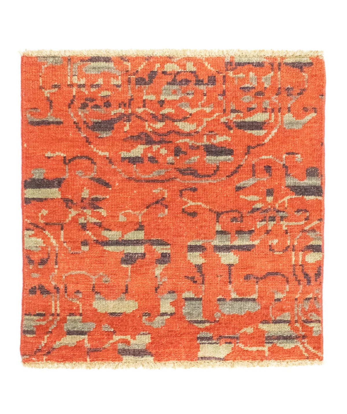 Designer tapijt vierkant  - 62 x 61 cm - oranje