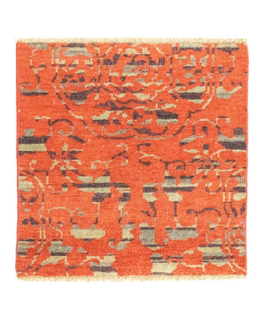 Designer tapijt vierkant  - 62 x 61 cm - oranje