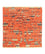 Designer tapijt vierkant  - 62 x 61 cm - oranje