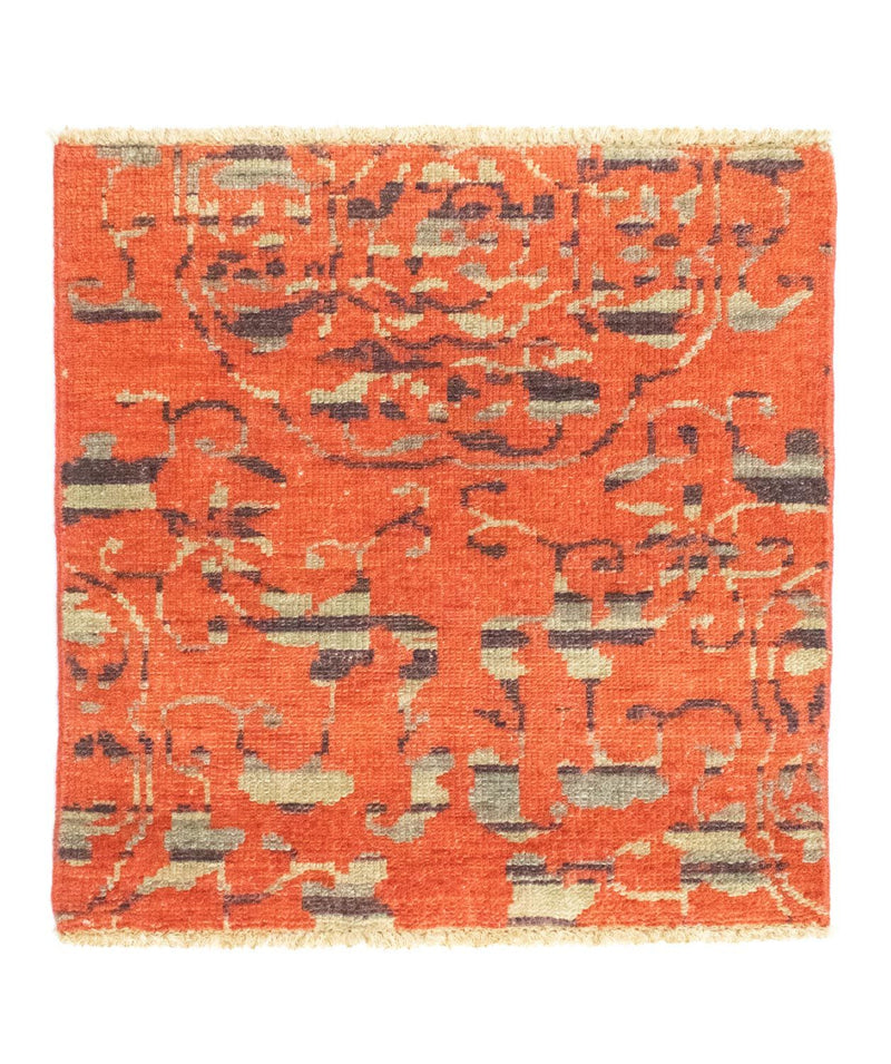 Designer tapijt vierkant  - 62 x 61 cm - oranje