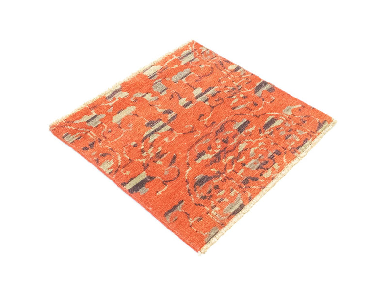 Designer tapijt vierkant  - 62 x 61 cm - oranje