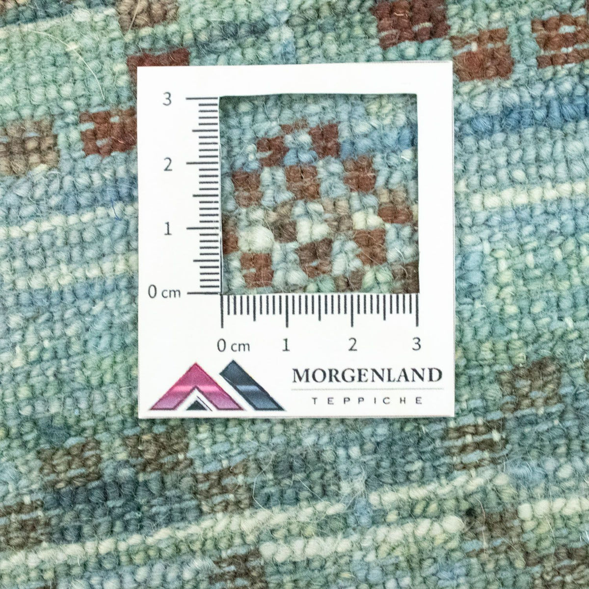 Wollen tapijt - 92 x 63 cm - lichtblauw