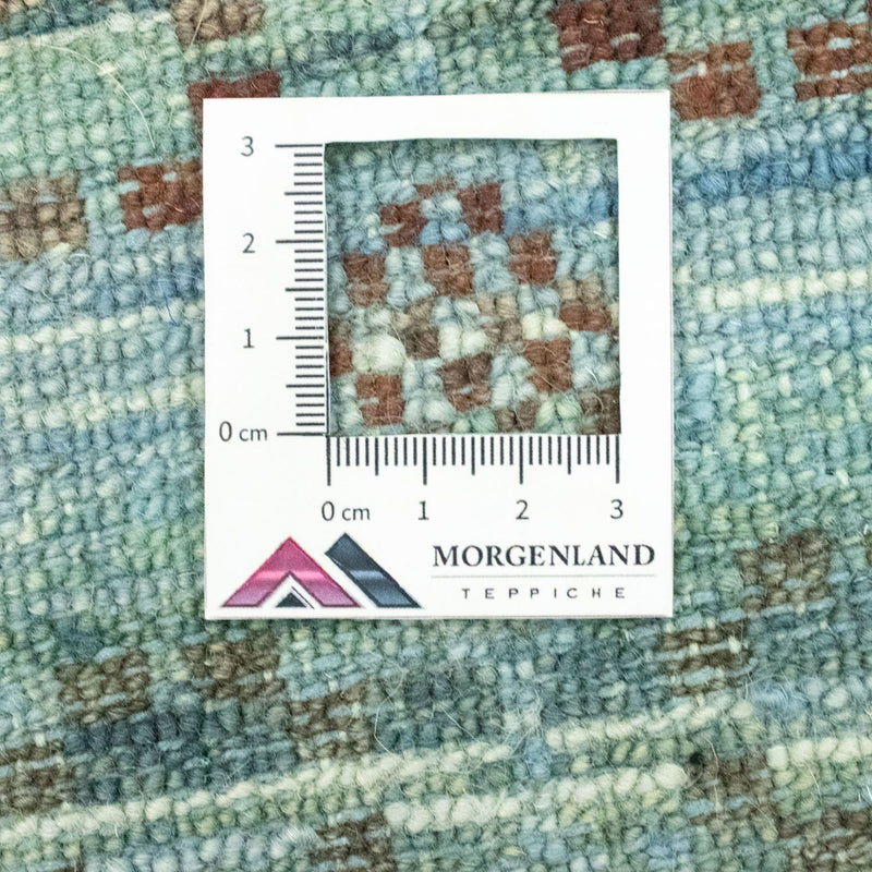 Wollen tapijt - 92 x 63 cm - lichtblauw