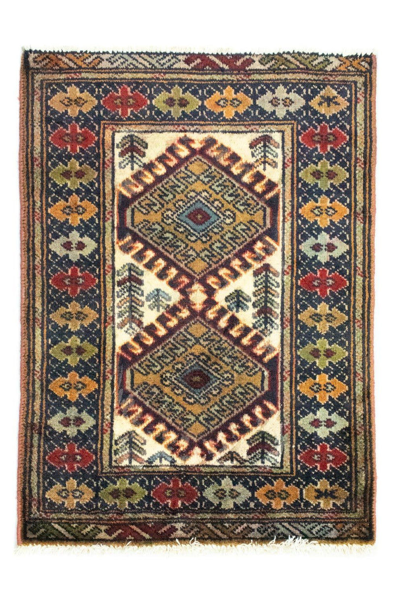 Turkaman tapijt - 86 x 60 cm - beige