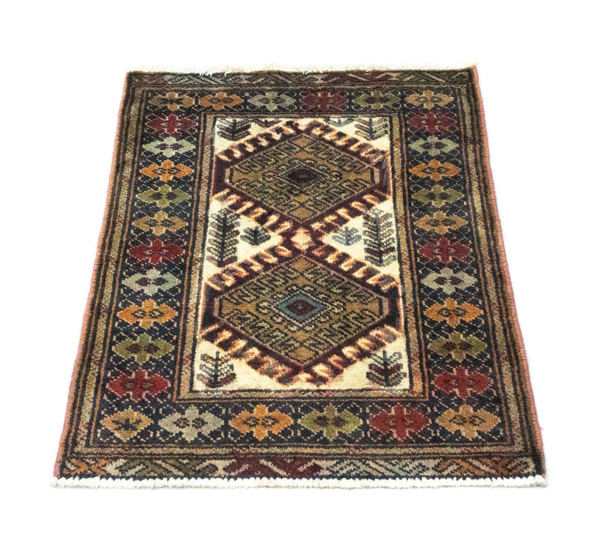 Turkaman tapijt - 86 x 60 cm - beige
