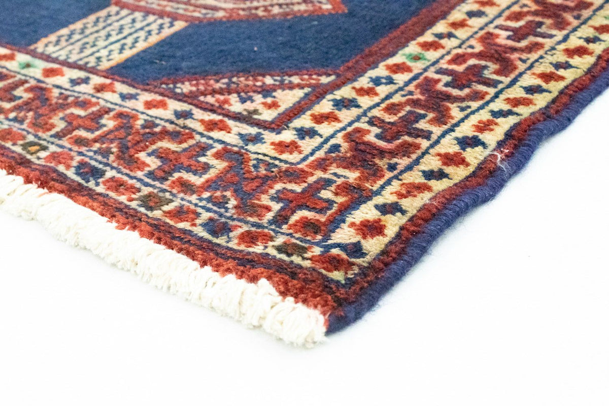Turkaman tapijt - 83 x 63 cm - blauw