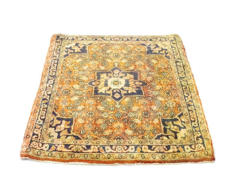 Perzisch tapijt - Bijar - 85 x 75 cm - oranje