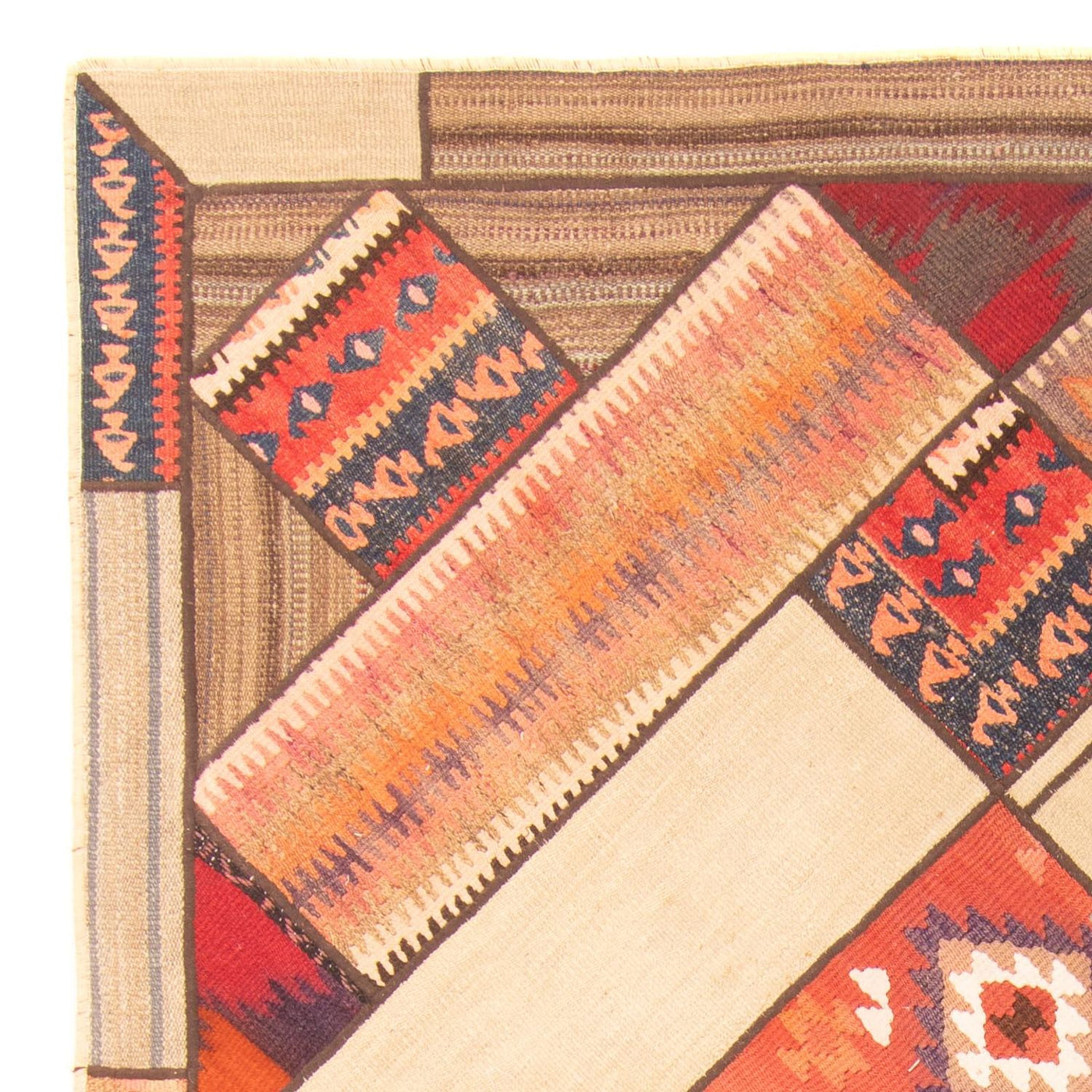 Patchwork tapijt 230x160cm - Perserteppich Wollteppich