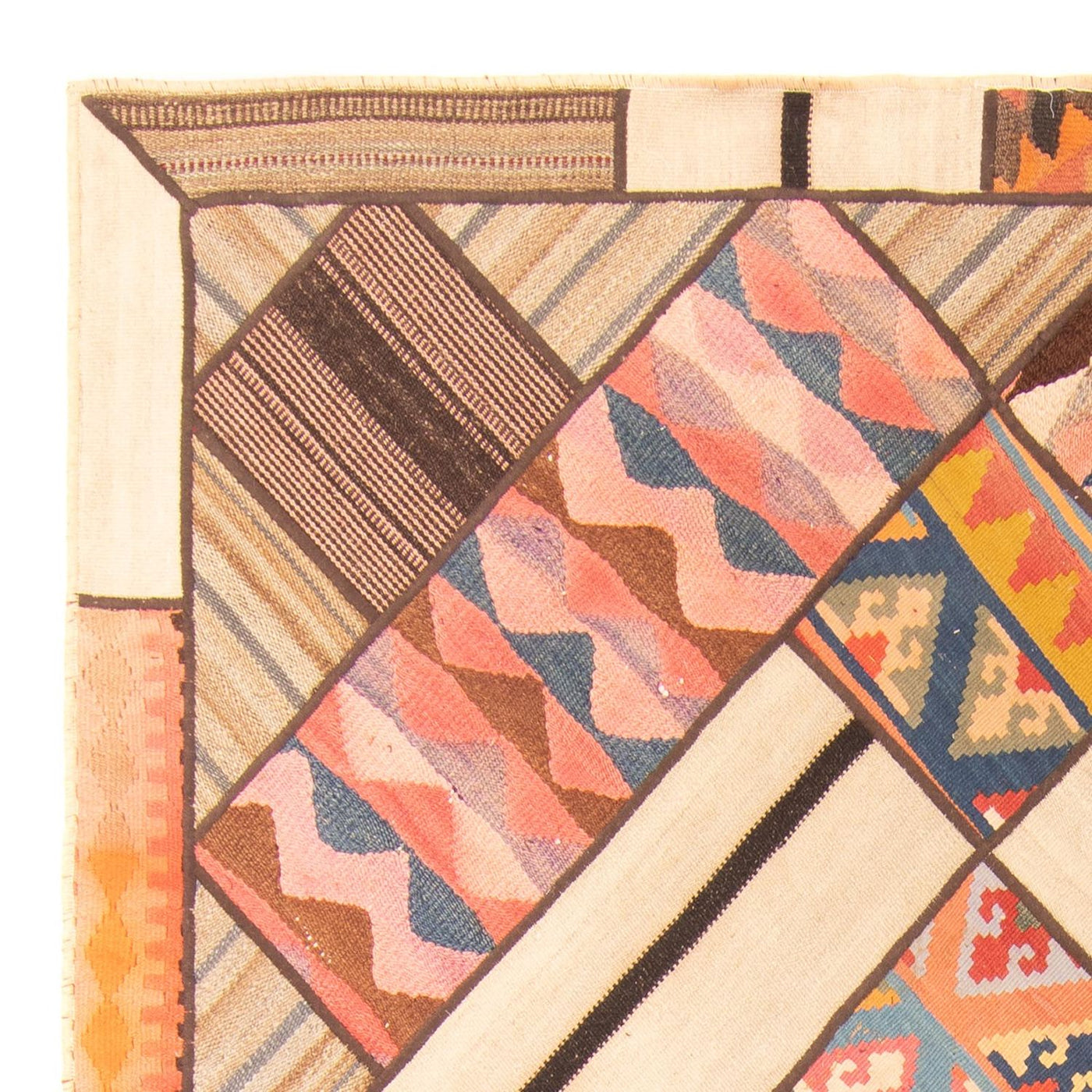 Patchwork tapijt 230x160cm - Perserteppich Wollteppich