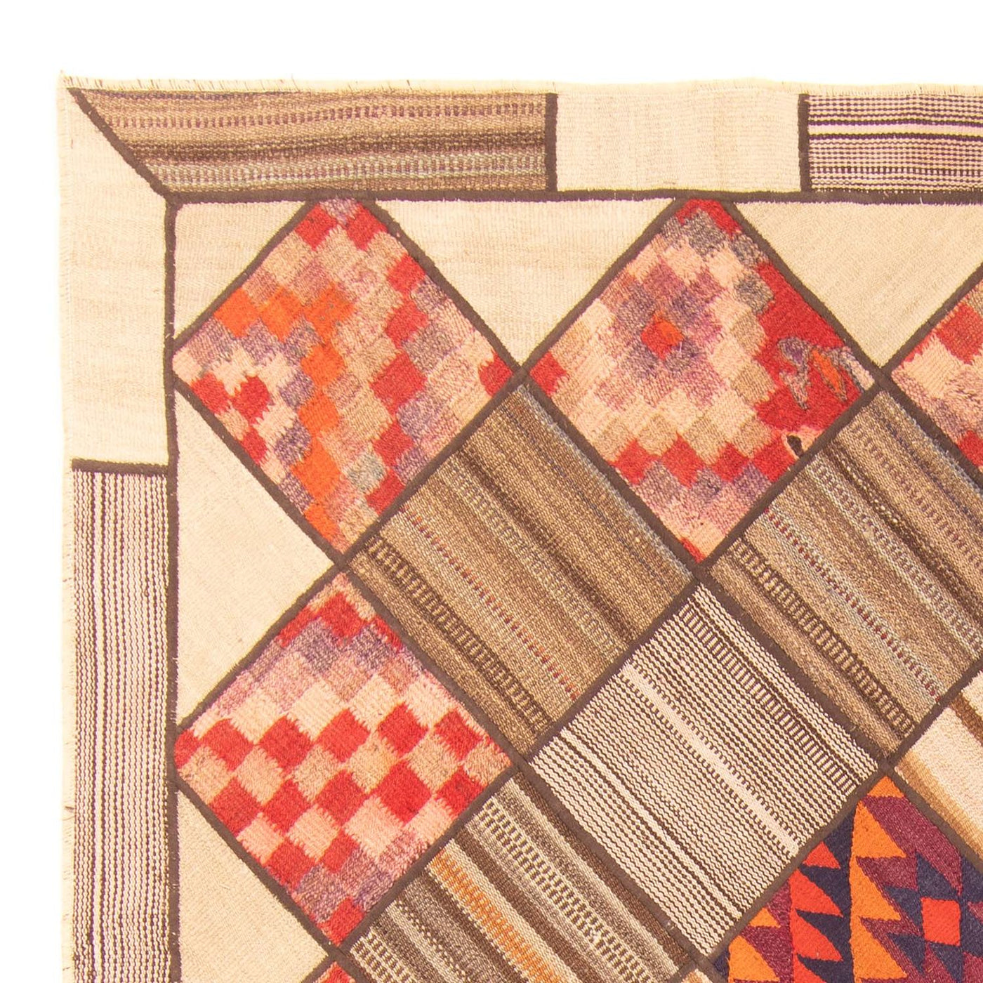 Patchwork tapijt 230x160cm - Perserteppich Wollteppich