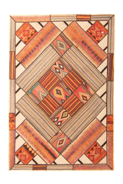 Patchwork tapijt 160x230cm - Perserteppich Wollteppich