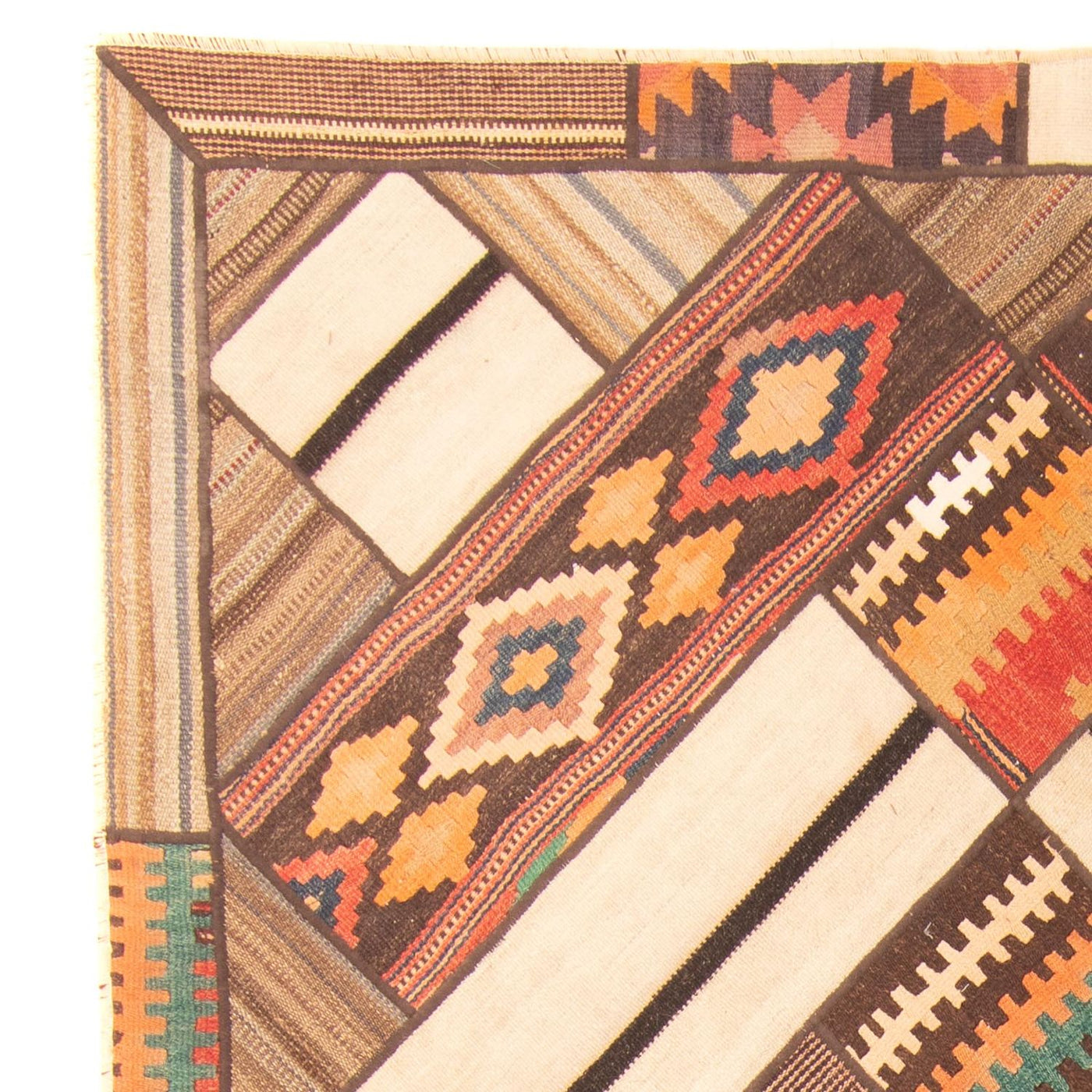 Patchwork tapijt 230x160cm - Perserteppich Wollteppich