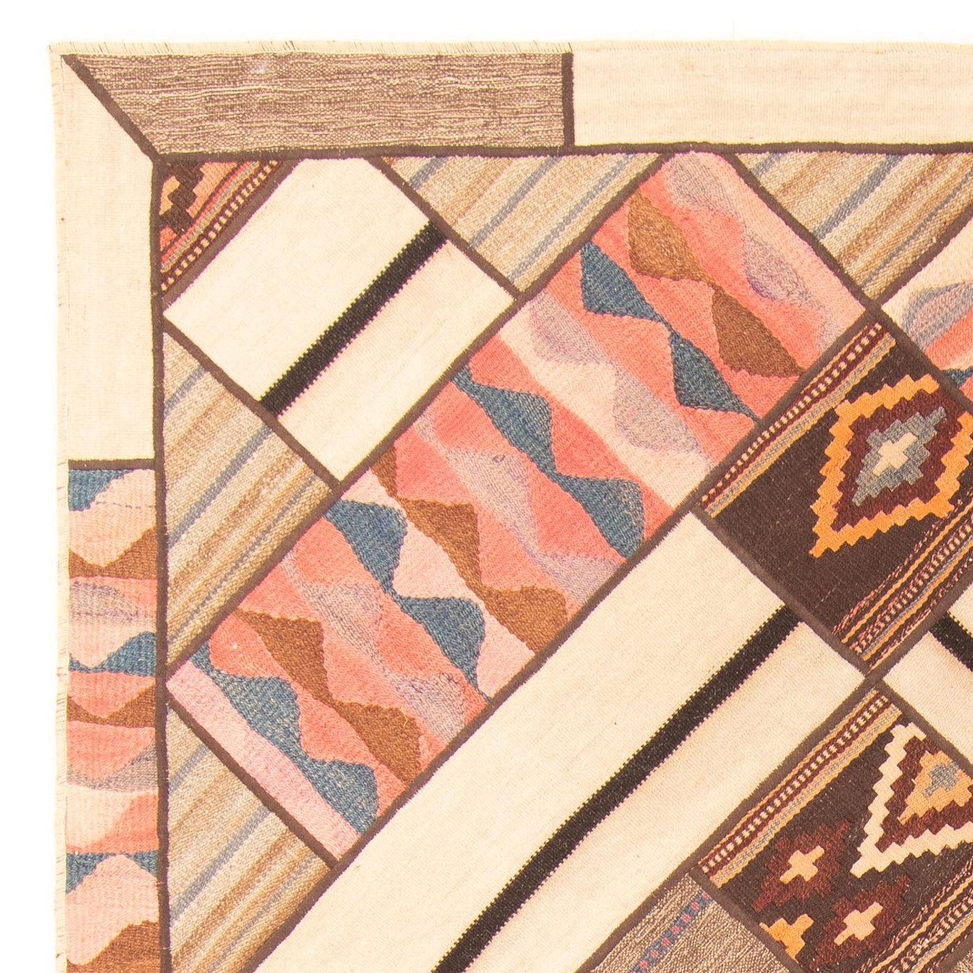 Patchwork tapijt 230x160cm - Perserteppich Wollteppich