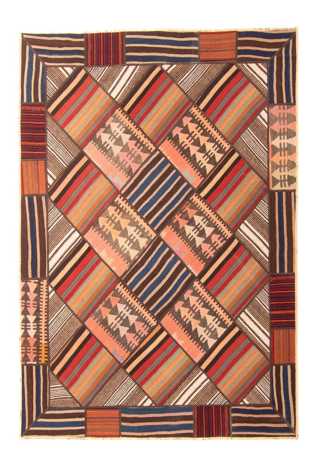 Patchwork tapijt - 200 x 150 cm - veelkleurig