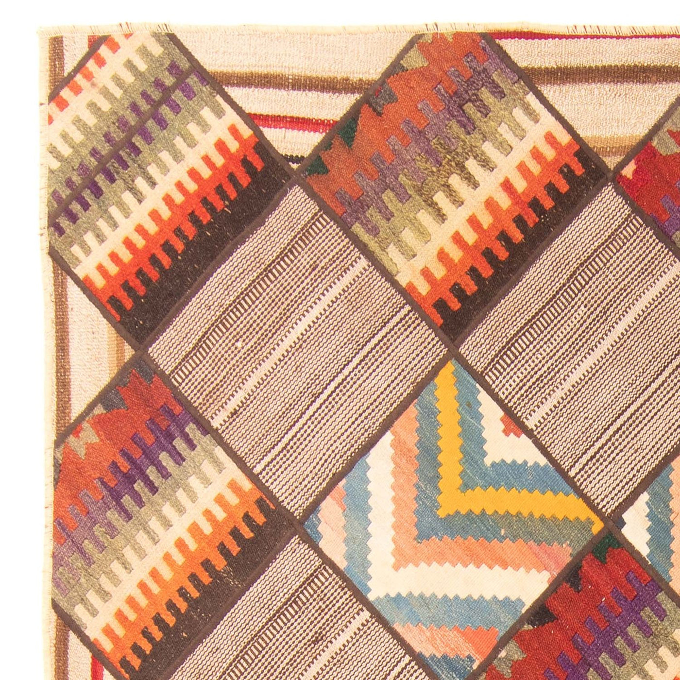 Patchwork tapijt 200x150cm - Perserteppich Wollteppich