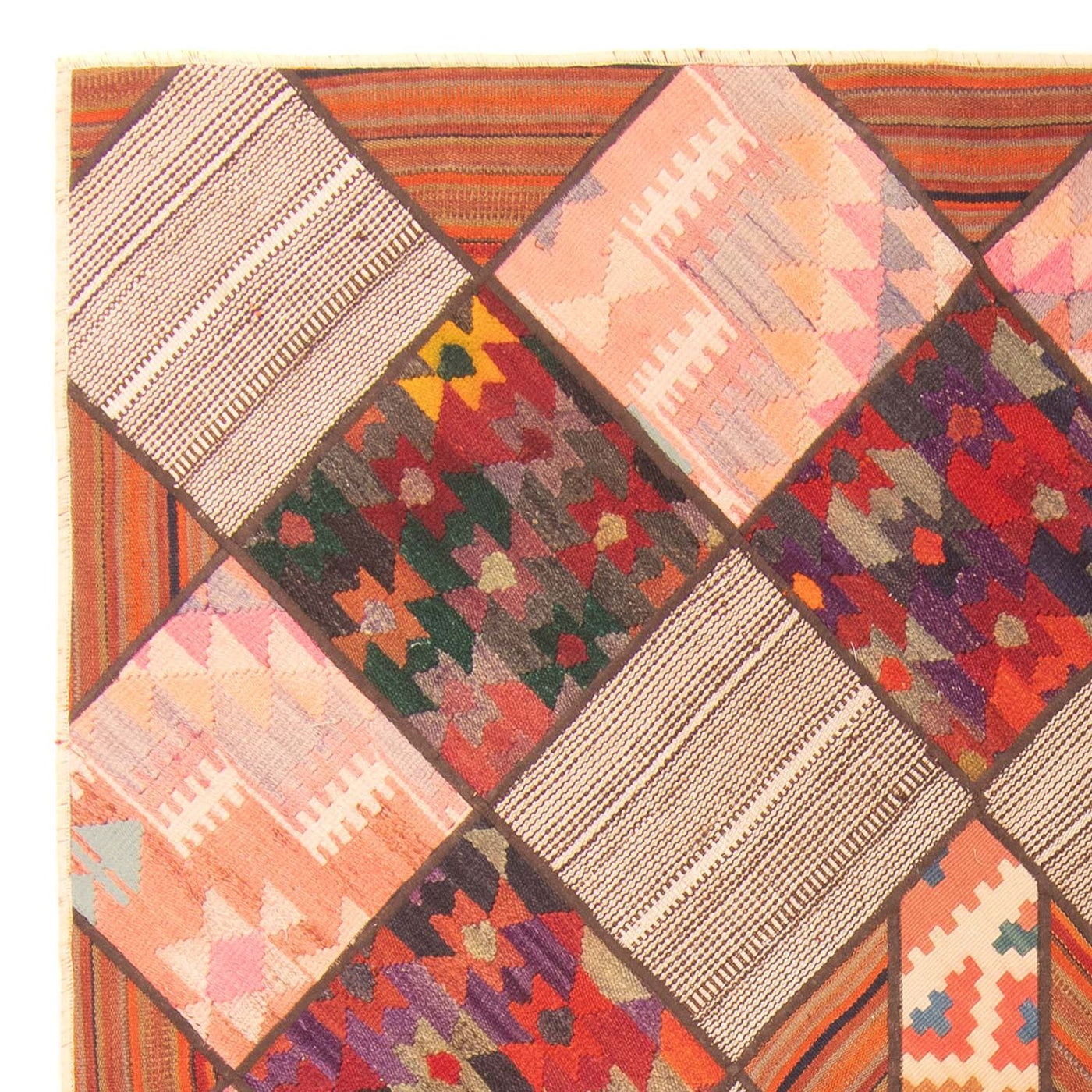 Patchwork tapijt 200x150cm - Perserteppich Wollteppich