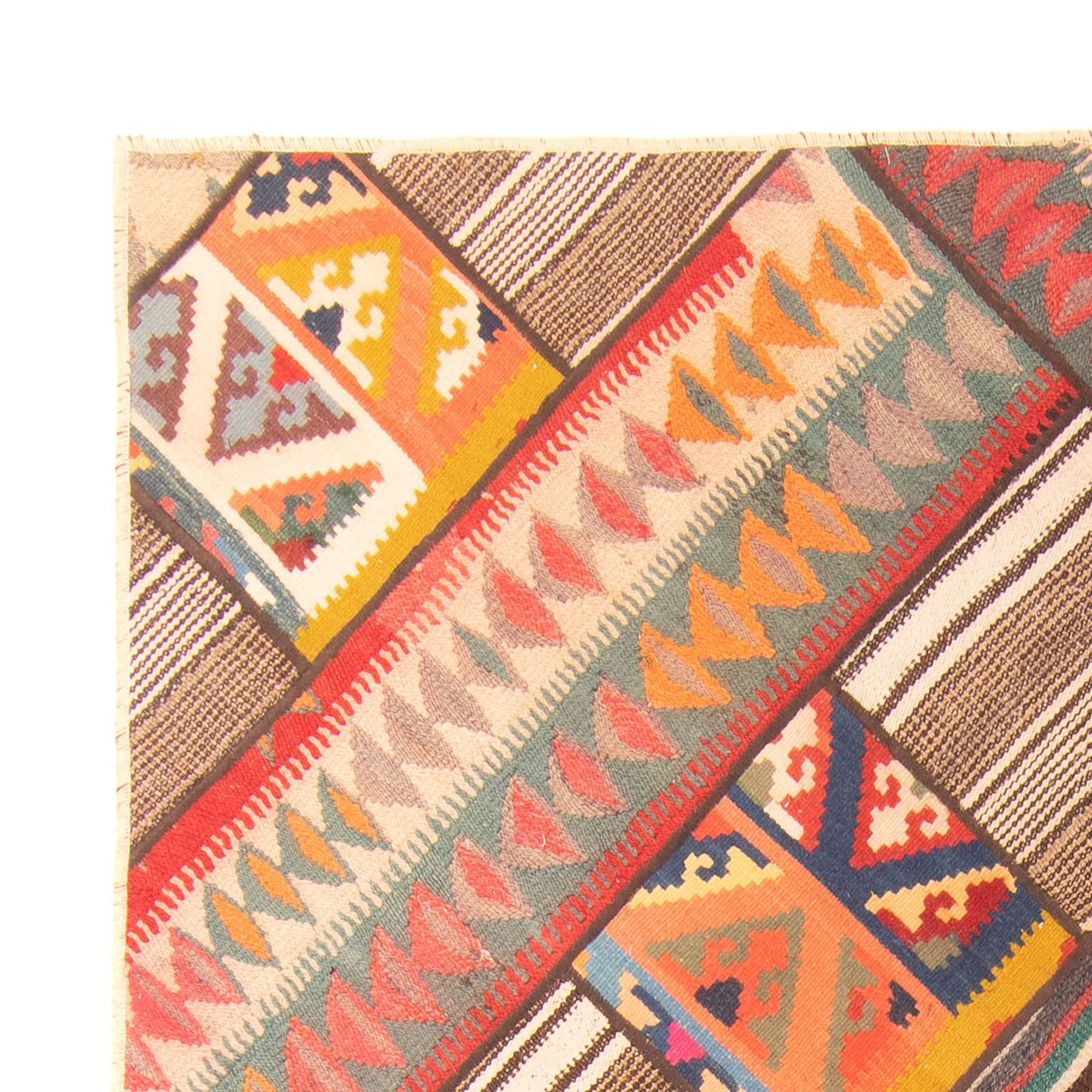 Patchwork tapijt 200x150cm - Perserteppich Wollteppich