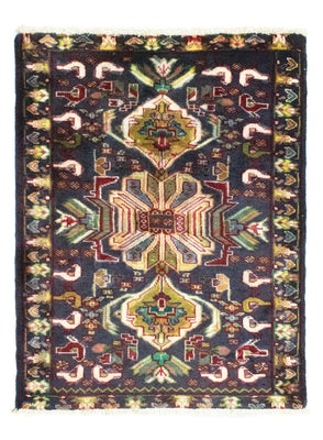 Turkaman tapijt - 86 x 70 cm - donkerblauw