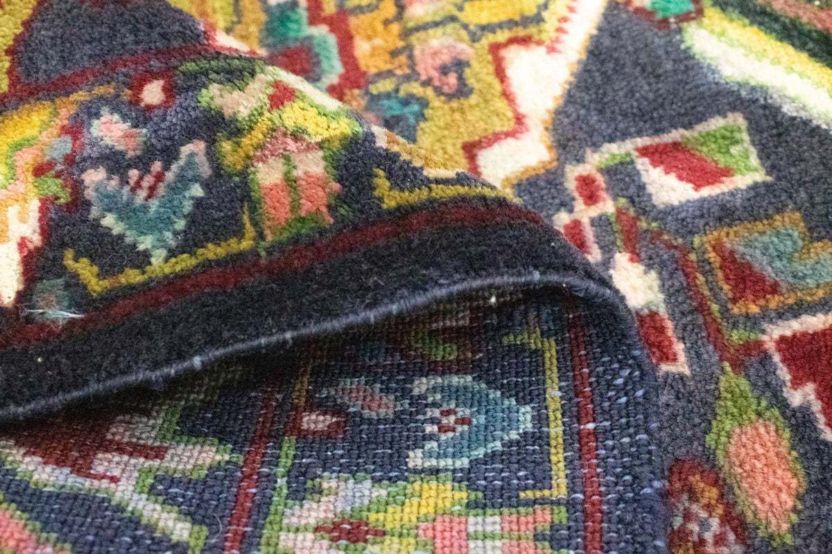 Turkaman tapijt - 86 x 70 cm - donkerblauw