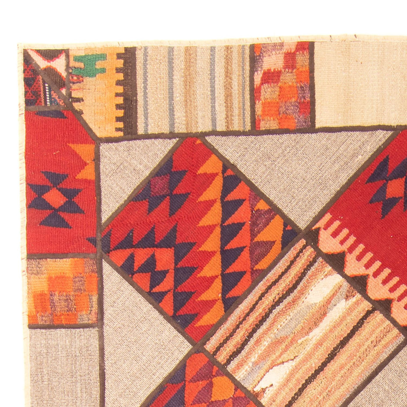 Patchwork tapijt 200x150cm - Perserteppich Wollteppich